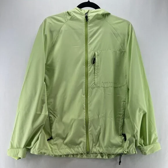 Royal Robbins Jacket Mens M Full Zip Hooded Windbreaker Lightweight Citron Green - Picture 1 of 12